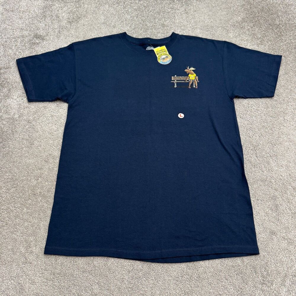 The Duck Company Estes Park Colorado Graphic T-Shirt Men Large Navy Crew Tee NWT